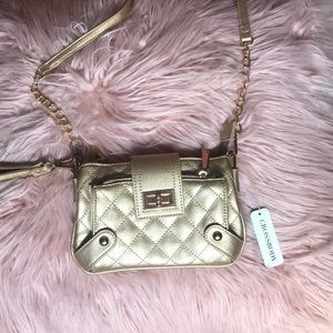 Adjustable Crossbody gold purse